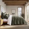 RECYCO Luxury Velvet Quilt Set Twin/Twin XL Size, Lightweight Velvet Comforter Set, Oversized Bedspread Coverlet Quilted Bedding Set, with 1 Matching Pillow Sham, for All Season, Olive Green view 1