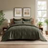 RECYCO Luxury Velvet Quilt Set Twin/Twin XL Size, Lightweight Velvet Comforter Set, Oversized Bedspread Coverlet Quilted Bedding Set, with 1 Matching Pillow Sham, for All Season, Olive Green view 2