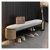 HAOKAZLBR Shoe Bench for Front Door Entrance Furniture, Luxurious Entryway Bench, Comfy Shoe Storage Bench End of Bed Bench with Velvet Seating, Modern Multifunction (Size : 80x43x45cm(31x17x18inch)) view 1