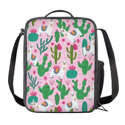 KUIFORTI Girls Lunch Box Accessories for Kids Lunch Bag Toddler Lunchboxes Kids Womens Lunch Bags for Work Travel School,Sheep Cactus Pink