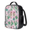 KUIFORTI Girls Lunch Box Accessories for Kids Lunch Bag Toddler Lunchboxes Kids Womens Lunch Bags for Work Travel School,Sheep Cactus Pink view 2