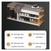 HAOKAZLBR Shoe Bench for Front Door Entrance Furniture, Shoe Storage Bench with Foam Padded Seat, 2-Tier Wooden Shoe Bench with Storage Space, Entryway Shoe Bench, Metal Frame (Size : 60 * 30 * 45CM) view 2