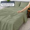 Cottington Lane Sleeper Sofa Sheets Full Size, 4 Piece Premium Quality 100% Egyptian Cotton Sofa Bed Sheet Set for Pull Out Couch, Loveseat & Sectional, 8 Inch Deep Pocket, Sage view 3
