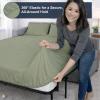 Cottington Lane Sleeper Sofa Sheets Full Size, 4 Piece Premium Quality 100% Egyptian Cotton Sofa Bed Sheet Set for Pull Out Couch, Loveseat & Sectional, 8 Inch Deep Pocket, Sage view 4