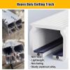 Oracra Heavy Duty Ceiling Track Curtain Rail Set, White Curtain Rail Track Straight, Slide Curtain Rod Pole Room Partition Bar, Curtain Rods System (Color : Ceiling Mount, Size : 5.3m/17.4ft) view 3