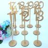 ihreesy Wedding Table Number Holders,Glitter Wooden Table Numbers 1-10 Wood Number with Holder Base for Receptions,Banquets,Birthdays Parties Decoration,#05 view 4