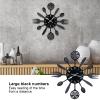 Gavigain 14.4 Inch Kitchen Wall Clock, Removable Modern Cutlery Kitchen Spoon Fork Wall Clock Great Wall Decor and Housewarming Gifts Black, Gavigainx2ga9pzebs view 2