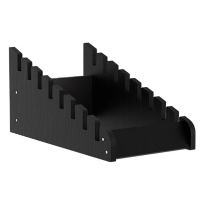 YJEUZCD Floor Tile Display Stand, Fiberboard Display Stand Rack, Plate Display Tile Sample Storage Rack, Multi Row Shelf Sample Holder ( Color : Black , Size : 8 ply-23.2x16.9x12.2in )