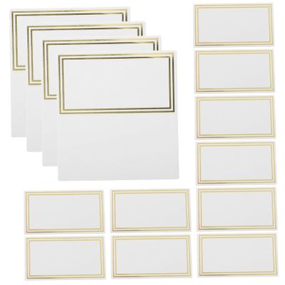 Ciieeo 50pcs Elegant Foil Place Cards for Table Setting Blank Name Cards for Weddings Parties Events Decorative Table for Seating Arrangements