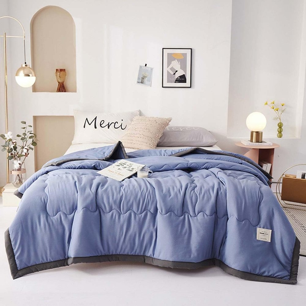 Cotton Quilt Set Throw Queen King Size Twin 1 Pieces Bedspread 200*230/180*220cm Ultra Soft Matelasse Coverlet Oversized Lightweight Quilted Bedding Set For All Season,Machine Washable ( Color : D , S
