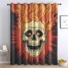 Skull Curtains for Windows - Skull Curtains for Bedroom Living Room, Kids Blackout Curtains & Home Decor, Horror Skeleton Window Curtains & Drapes, 96 Inch Curtains 2 Panel Set view 1