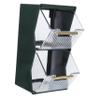 VINTORKY 1pc Tea Bag Organizer Storage Box for Kitchen Dual-layer Container for Tea Bags Sugar and Coffee Practical and Convenient Design Green view 1