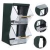 VINTORKY 1pc Tea Bag Organizer Storage Box for Kitchen Dual-layer Container for Tea Bags Sugar and Coffee Practical and Convenient Design Green view 3