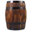Hemoton Oak Barrel Decoration Decorations Antique Barrel Brown Wine Barrel Kitchen Decor Party Use Wine Barrel Decor Material Wine Barrel Ornament Outdoor Barrel Shape Rustic Retro Wooden view 1