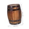 Hemoton Oak Barrel Decoration Decorations Antique Barrel Brown Wine Barrel Kitchen Decor Party Use Wine Barrel Decor Material Wine Barrel Ornament Outdoor Barrel Shape Rustic Retro Wooden view 2