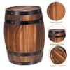 Hemoton Oak Barrel Decoration Decorations Antique Barrel Brown Wine Barrel Kitchen Decor Party Use Wine Barrel Decor Material Wine Barrel Ornament Outdoor Barrel Shape Rustic Retro Wooden view 3