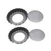 ABOOFAN Holiday Baking Essential: 2 Pack of Round Baking Trays Mini Tart Pans Removable Bottoms for up view 1