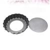 ABOOFAN Holiday Baking Essential: 2 Pack of Round Baking Trays Mini Tart Pans Removable Bottoms for up view 3