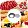 ABOOFAN Holiday Baking Essential: 2 Pack of Round Baking Trays Mini Tart Pans Removable Bottoms for up view 4