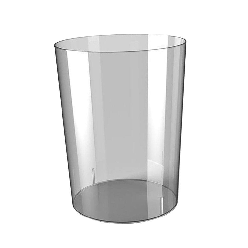 YWJLQH Rubbish Bin Dustbin Clear Minimalist Round Garbage Container Wastepaper Baskets for Home Bedroom Office Bathroom Kids Room, Gray M