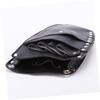 Barber Scissors Belt Waist Bag Black Leather with Adjustable Buckle view 2