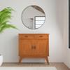 SIMPLIHOME Draper 36" Wide Solid Wood Cabinet in Teak Brown view 4