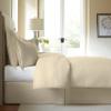 Cotton Collection Tailored Bed Skirt with Pleat, 15" Drop Length, Ivory, Twin view 1