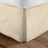 Cotton Collection Tailored Bed Skirt with Pleat, 15" Drop Length, Ivory, Twin view 3