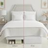 Cotton Collection Tailored Bed Skirt with Pleat, 15" Drop Length, Ivory, Twin view 4