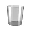 IEUDNS Dustbin Wastebasket Transparent Round Modern Garbage Container Trash Can for Bedroom Kitchen Office Bathroom Home, Gray S view 1