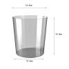 IEUDNS Dustbin Wastebasket Transparent Round Modern Garbage Container Trash Can for Bedroom Kitchen Office Bathroom Home, Gray S view 3