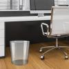 IEUDNS Dustbin Wastebasket Transparent Round Modern Garbage Container Trash Can for Bedroom Kitchen Office Bathroom Home, Gray S view 4