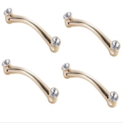 Drawer Handles and knobs, 4 Pack Gold Diamond Handle Cabinet Door Crystal Handle Cabinet Wardrobe Door Crystal Handle, Four Sides Diamond Knob (Color : C 192mm)