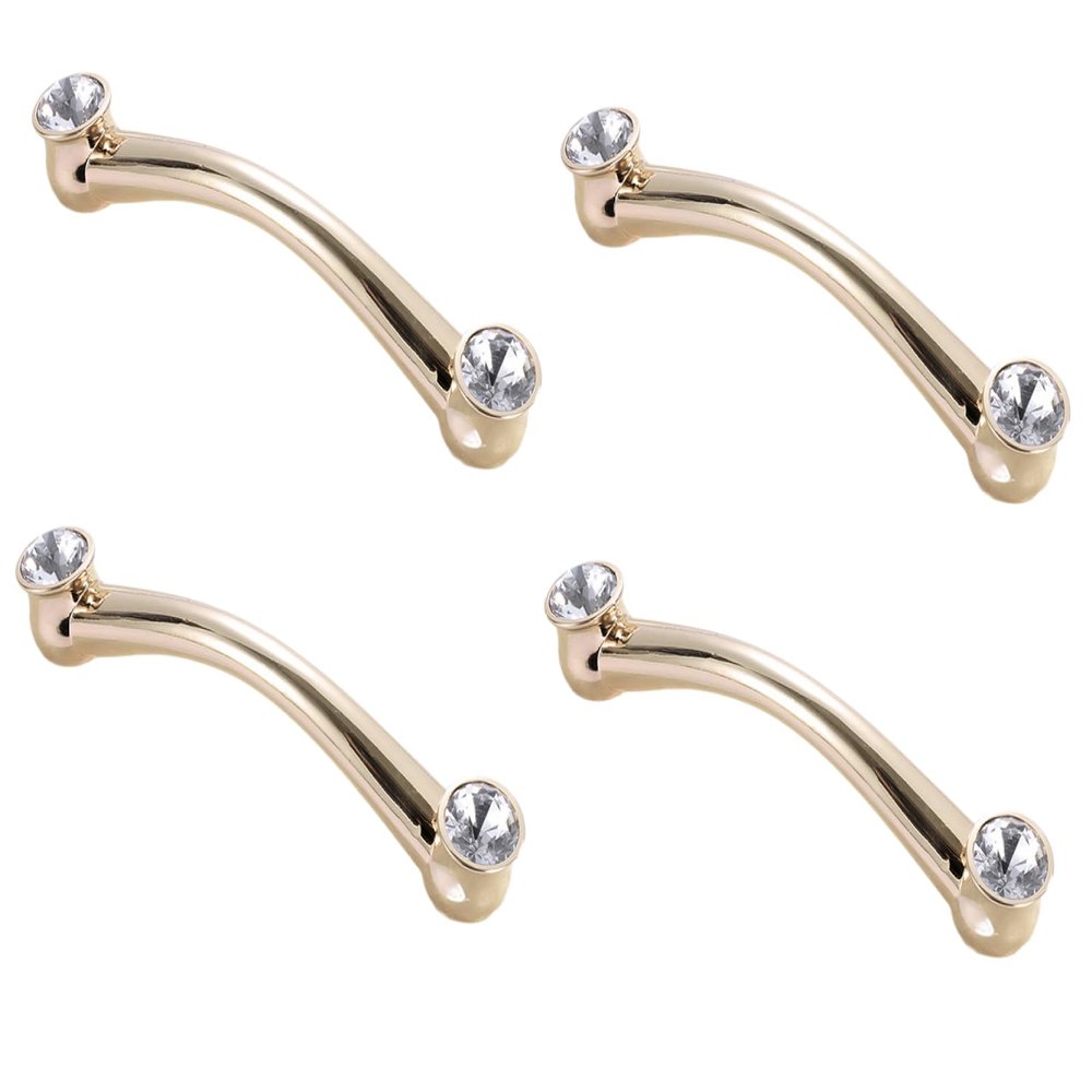 Drawer Handles and knobs, 4 Pack Gold Diamond Handle Cabinet Door Crystal Handle Cabinet Wardrobe Door Crystal Handle, Four Sides Diamond Knob (Color : C 192mm)