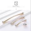 Drawer Handles and knobs, 4 Pack Gold Diamond Handle Cabinet Door Crystal Handle Cabinet Wardrobe Door Crystal Handle, Four Sides Diamond Knob (Color : C 192mm) view 2