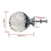 CETEOR Drawer Handles and knobs, 5pcs 30mm Round Diamond Crystal Cabinet Knobs Drawer Pull Handle Kitchen Door Wardrobe Hardware Used for Cabinet, Drawer,Dresser, Cupboard (Color : 5 Pcs), Silver view 2
