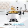 Courant Rice Cooker 8-Cup (Cooked), Removable Non-Stick Bowl, One Touch Rice Cooker, White view 4