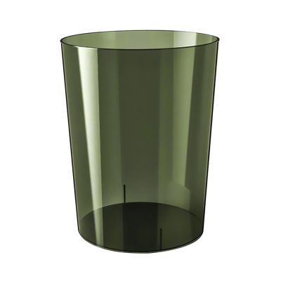 Bothyi Trash Can Garbage Container Transparent Minimalist Round Wastebasket Dustbin for Office Dressing Table Kids Room Kitchen, Green M