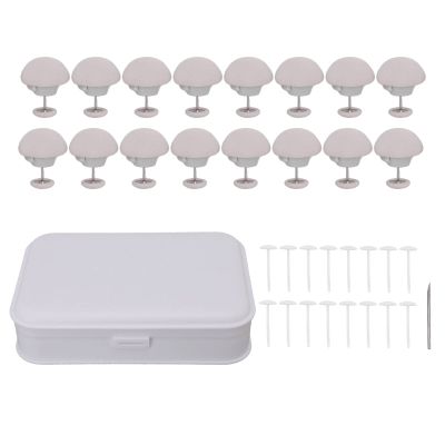 Marhynchus Quilt Cover Clip, 16pcs Bed Duvet Sheet Fixing Clip Mushroom Shaped Quilt Fixator Fasteners for Home Cushion, Sheet Fasteners (Grey)