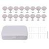 Marhynchus Quilt Cover Clip, 16pcs Bed Duvet Sheet Fixing Clip Mushroom Shaped Quilt Fixator Fasteners for Home Cushion, Sheet Fasteners (Grey) view 1