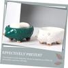 BESTOYARD Soap Box Cartoon Ceramic Soap Holder Bathroom Supply Household Soap Bracket Ceramic Hedgehog Adornment Soap Storage Rack Ceramic Craft Storage Bracket Cartoon Soap Rack, 15x9cm, Green view 3