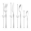 GOODJAYVEN Silverware Flatware Set, 4/16/24/32/40/48 Pieces 304 Gold Tableware Matte Stainless Steel Steak Knife, Fork And Spoon Set (Color : Gold, Size : 1Set-4Pcs) view 2