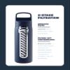LifeStraw Go Series Insulated Steel Water Filter Bottle, 18 oz, Kyoto Orange view 2