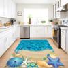 ZLXMN Blue Ocean Starfish Area Rug 4x6ft,Tropical Ocean Beach and Sea Print Non-Slip Carpet, Seaside Sea View Modern Coastal Rug for Living Room Hallway Bedroom Washable Floor Mat view 3