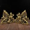 MEIXiHH Bronze Qilin Pair of Statues, Home Crafts Collection, Feng Shui Fortune,, 24*12*24cm4.5kg view 1