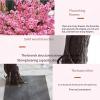 Artificial Peach Blossom Tree Handmade Vivid Peach Tree Silk Flower Simulation Plants Wishing Indoor Landscaping Fake Peach Tree (Size : 1.8mx1.5m) view 3