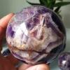 Bxzpzplj Crystal Ball 70/90mm Natural Amethyst Stone Quartz Crystal Ball Beautiful Purple Quartz Healing Crystals Decorative Ball (Size : Diameter 70mm-75mm) view 3