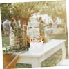 SHOWERORO Flower Girl Baskets for Wedding 2 Pack Rose Petal Baskets Handmade Embroidery view 3