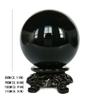 Bxzpzplj Crystal Ball Natural Obsidian Crystal Ball Office Auspicious Ball Feng Shui Ball Stone Polished Auspicious Gift Decoration Decorative Ball (Size : 10cm) view 2