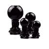 Bxzpzplj Crystal Ball Natural Obsidian Crystal Ball Office Auspicious Ball Feng Shui Ball Stone Polished Auspicious Gift Decoration Decorative Ball (Size : 10cm) view 3